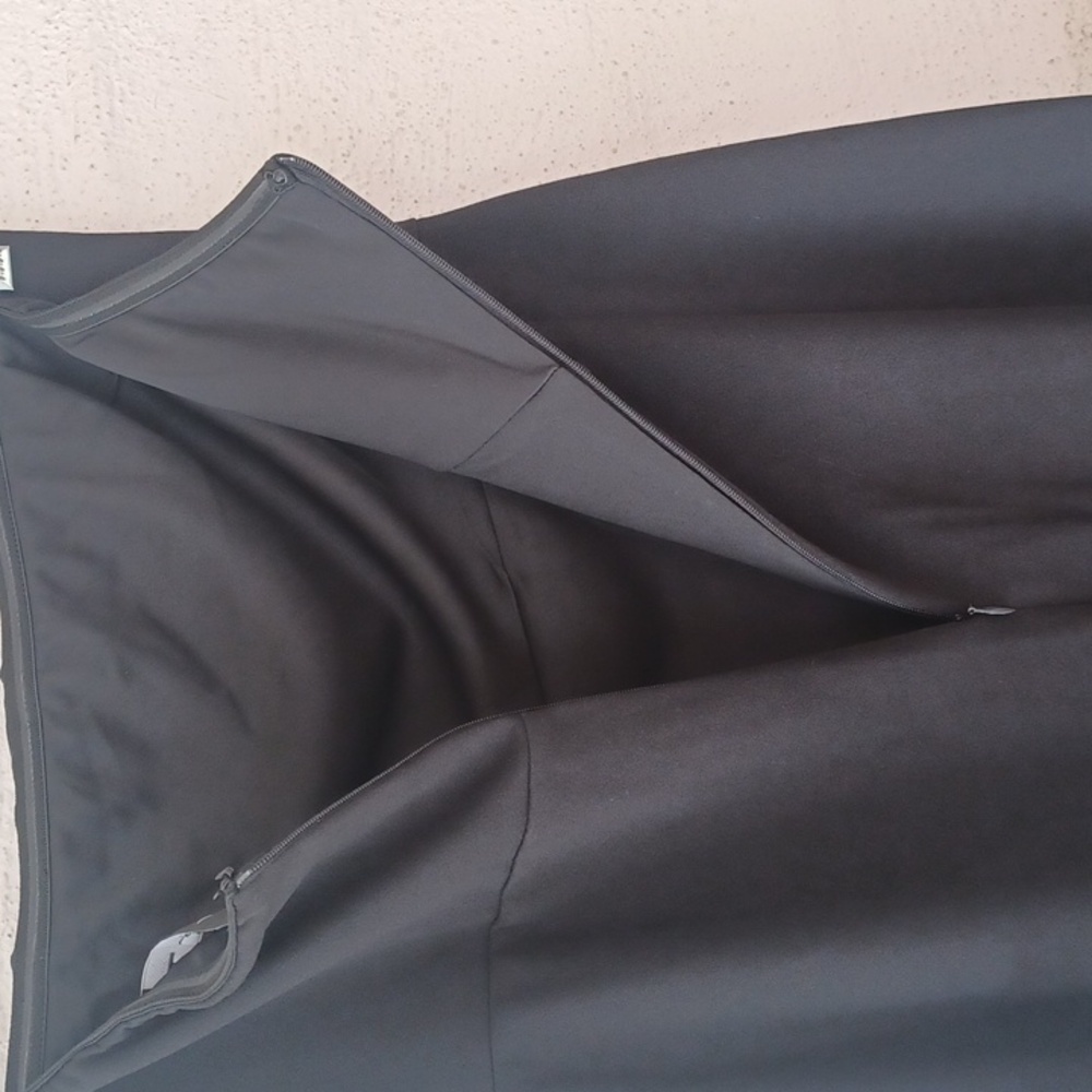 Lulus After Hours Black Strapless Ruffled Maxi Dress Thigh High Side Slit, New - Picture 12 of 16